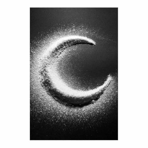 Poster noir et blanc whites powder moon decoration salon affiche chambre 60x80