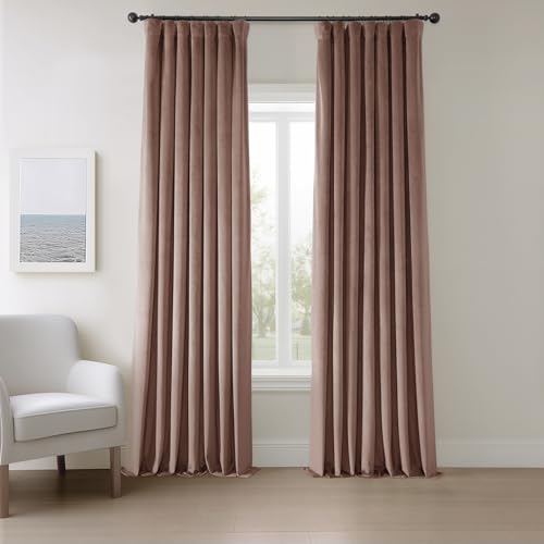 HPD Half Price Drapes Heritage Plush Velvet Curtains 84 Inches...