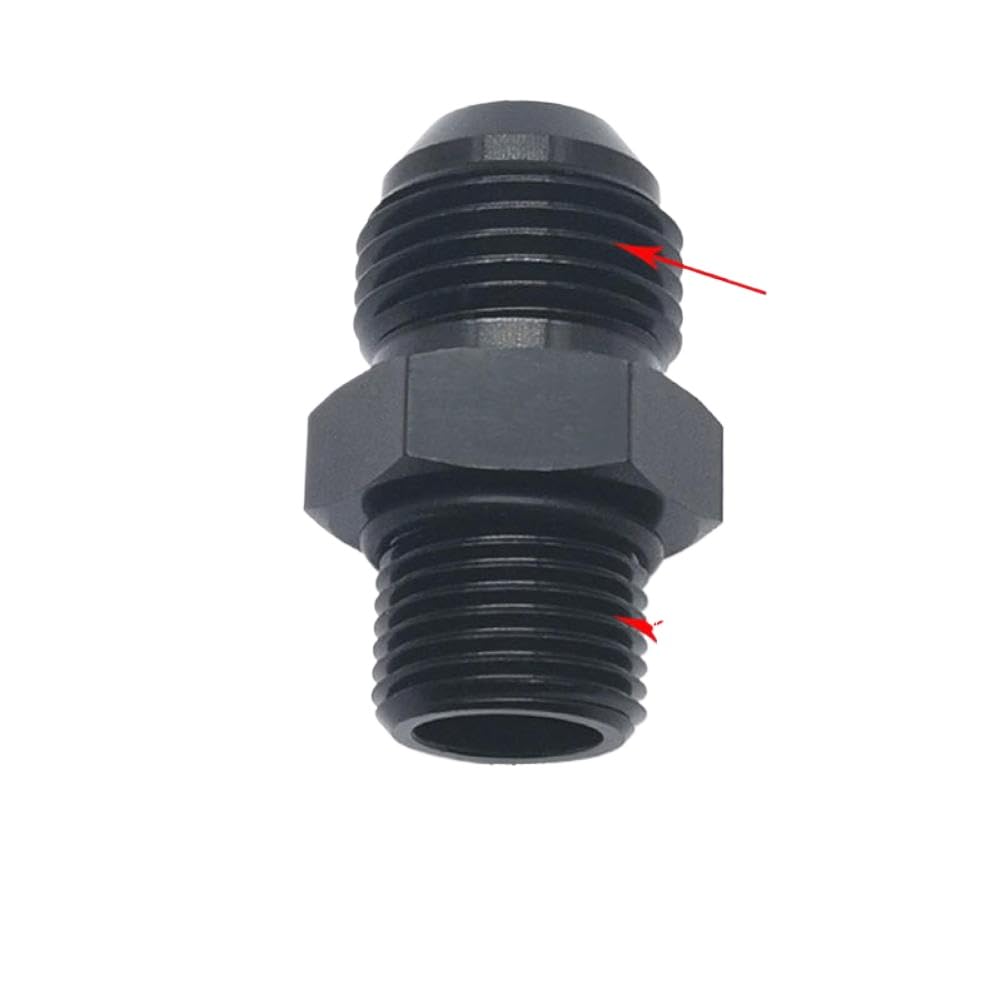 Aluminum Black Metric Male Straight Adapter Fitting AN10 10 an to M14X1.5 M16X1.5 M18X1.5(JXSS022-AN10-M18X1.5)