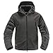 Produktbild Memoryee Herren Military Fleece Outdoor Jacke Tactical Winddicht mit Kapuze Hoodies/Grey/XL