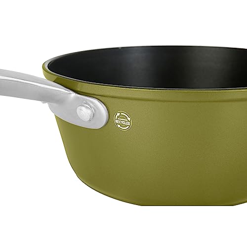 Casserole Sitram induction 20 cm en aluminium recyclé vert métallisé - 5