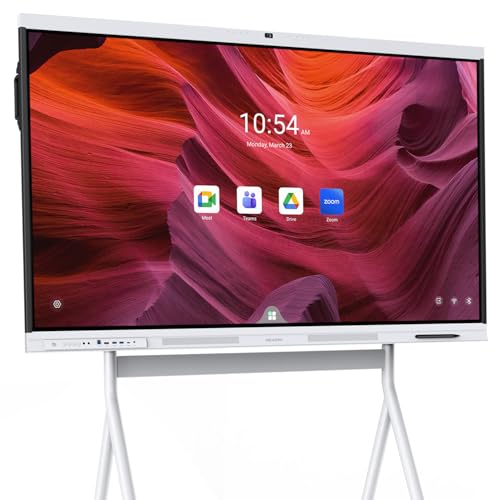 Image of Smart Board, 75 inch All-in-One Interactive Whiteboard, Google EDLA Certified, 48MP CMOS Sensor 4K UHD Camera, 8 AI Noise-Canceling Mics, for Professional Business Meetings and Classroom