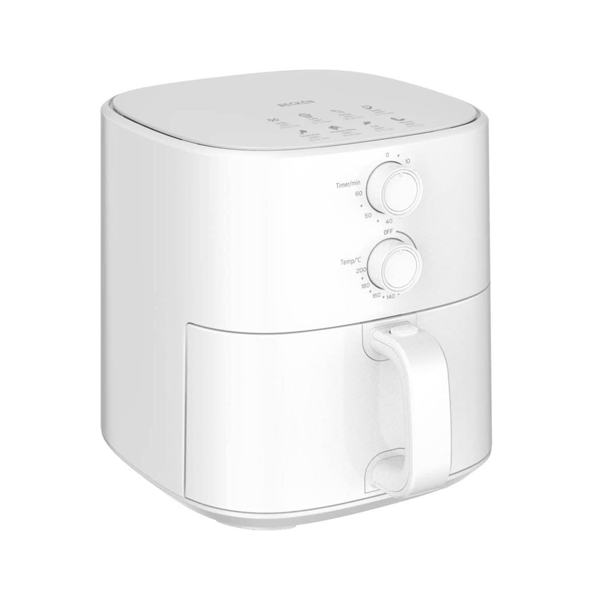 Becken Oil-Free Fryer 5L, Air Fryer, 1500W, Adjustable Temperature, Timer, White