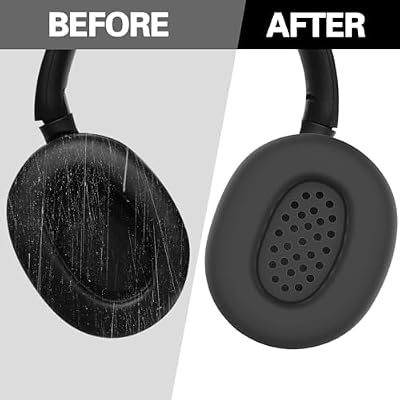 Replacement Ear Pads Cushions Compatible with Sony ULT WEAR Headphones, Soft Silicone Headphone Ear Covers with High-Density Noise Isolation(Black)
