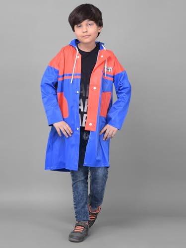 Image of Dollar Rainguard Kids' Full Sleeve Solid Long Raincoat With Adjustable Hood and Pocket