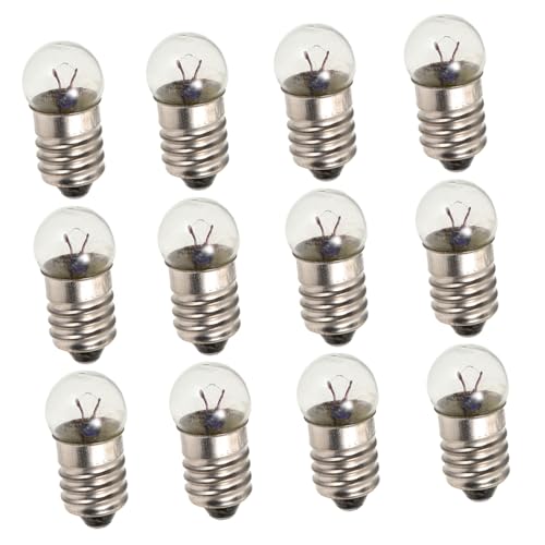 UPKOCH 12 Piezas Mini Bombillas de Luz para Experimentos de Física Base de Rosca Pequeña Repuestos para Linternas Vintage Lámparas Eléctricas para Escolar y Educativo