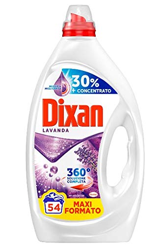Dixan Detersivo Liquido Lavanda 54 Lavaggi, 2700ml...