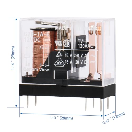 Baomain G2R-1A-E-DC12 POWER RELAY SPST-NO 12VDC 16A PC BOARD