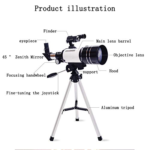 Telescopio para niños refractor portátil 70 mm para astronomía miniatura 6