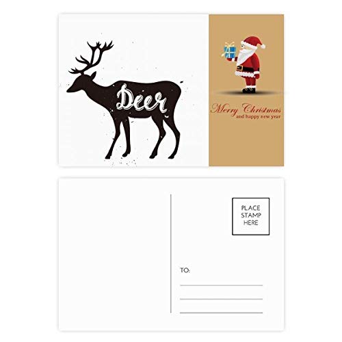 Cartes postales cerf en impression d'art noir et blanc de haute densité