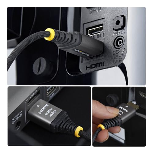 StarTech.com Câble HDMI Haute Vitesse Certifié Premium 50cm 1 6ft Ultra Flexible 4K 60Hz/ 144Hz avec HDR10ARC 18Gbps Cordon HDMI Tressé Ha - vue 2