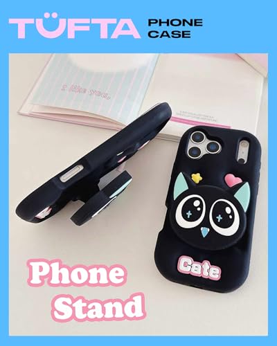 Coque chat mignon iPhone 13 Pro pour fille avec anneau support de table - 3