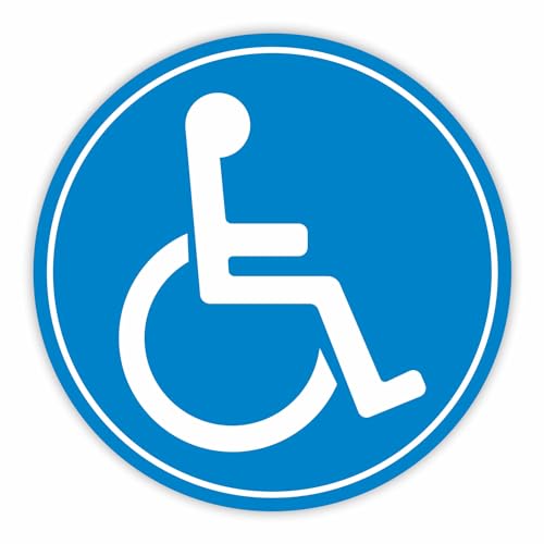 1 autocollant fauteuil roulant autocollant intérieur I 10 cm I sticker symbole handicap handicapé transport handicapé conducteur fauteuil roulant I kfz398