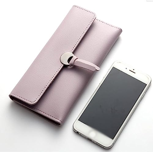 Card Wallets Womens Wallets Women Fashion Leather Wallet Leisure Clutch Ladies Bag Long Purses Handbags Organizer (Pink)3