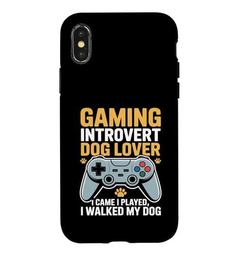 �Q�[�~���O �����I ���D�� I Came I Play I Walked My Dog �X�}�z�P�[�X iPhone X/XS �p