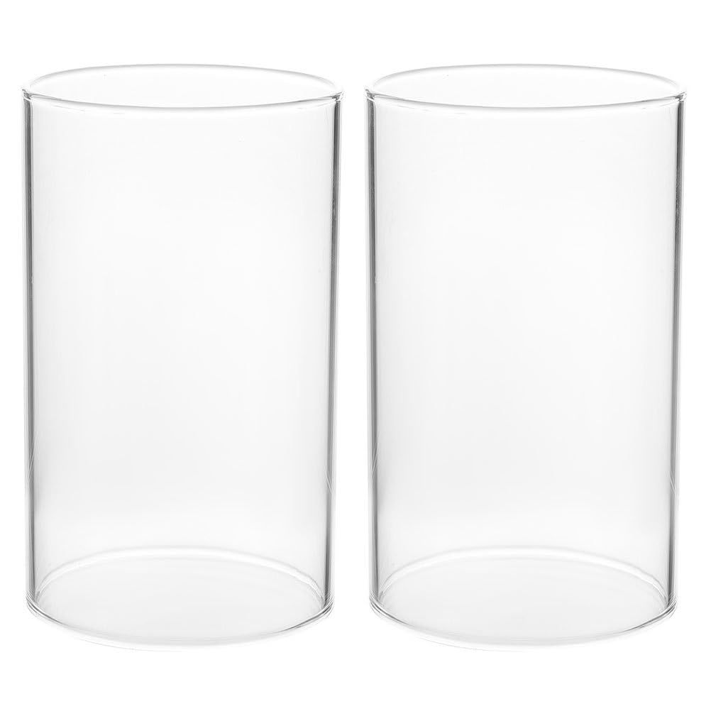 Angoily 2 Portacandele per Candele Trasparente: Barattoli per Candele Cilindrici Decorative - Candelabro Tavola Moderno Matrimonio Porta Candele per Decorazione Natalizia
