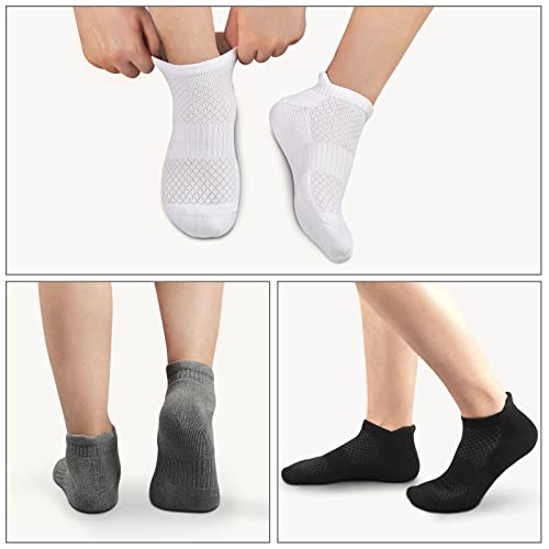 Cooplus Mens Cotton Socks Ankle Athletic Cushion Running Socks For Men Moisture Wicking Breathable 6 Pairs thumb #5
