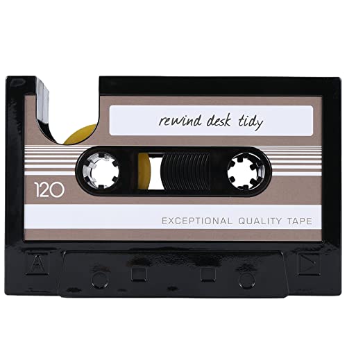 Surluoen Dispensador de Cinta de Cassette Boligrafo Florero Lapiz Maceta Escritorio Ordenado Contenedor Oficina Proveedor Regalo (negro)