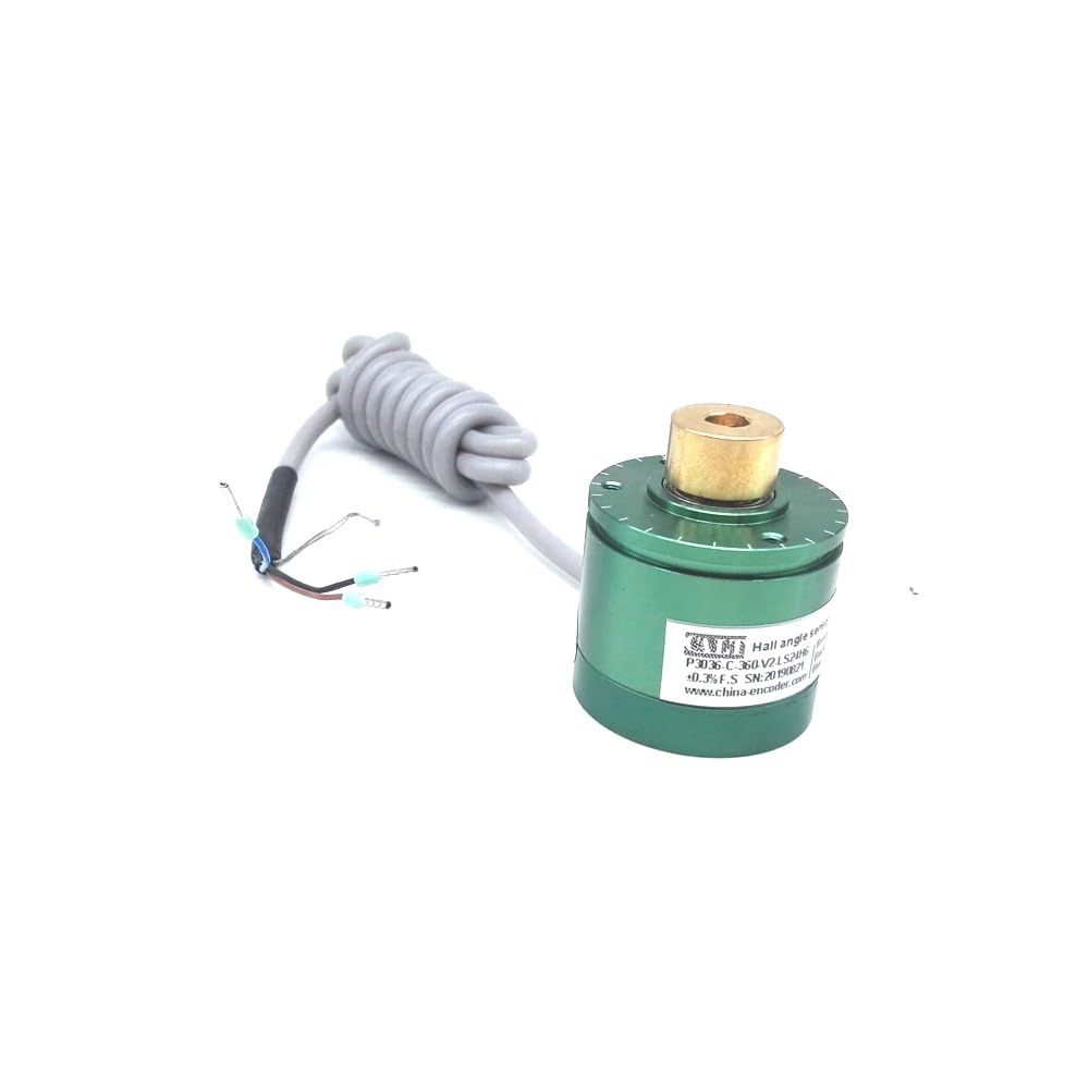 CALT P3036 Im Uhrzeigersinn 0-90° Messbereichs-Winkel-Sensor Hohlwelle Hall-Effekt berührungsloser Absolut-Drehgeber 36.5mm Außendurchmesser (10mm Loch, 0-5V Ausgang)