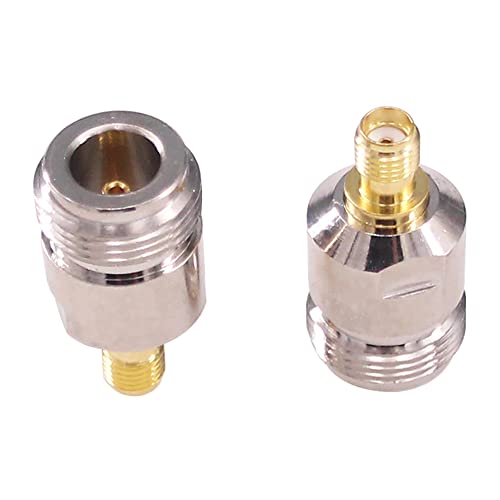 RFaha 2pcs SMA to N Coax Adapter SMA Female to N type Female RF Coaxial Connector for Wi-Fi Antennas(F116-2) - Image 2