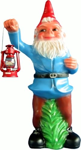 Gartenzwerg mit Lampe Figur XXL-Zwerg stehend H 100 cm großer Zwerg Gartenfigur Kunststoff Gartenzwerg mit Lampe Figur XXL-Zwerg stehend H 100 cm großer Zwerg Gartenfigur Kunststoff