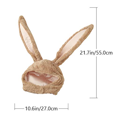 KESYOO Chapéu de Orelhas de Coelho de Pelúcia Orelhas de Coelho Macias Capuz Boné de Inverno Quente