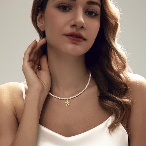 Image of Zeffy Pearl Necklace 4MM /6MM /8MM Dainty Round Imitation Pearl Choker Necklace Wedding Pearl Necklace Delicate Jewelry for Women Simple Bridesmaid Jewelry Gifts
