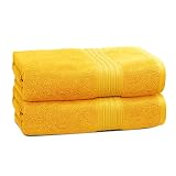 BHT Towels - 100% Cotton Thick & Large 600 GSM Bath Towel - Set of 2 Bath Towels - Genuine Ringspun,