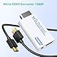 Wii zu HDMI Adapter,GANA Wii to HDMI 720/1080P HD Converter Adapter mit 3,5mm Audioausgang Wii zu HDMI Konverter für Wii Monitor Beamer Fernseher