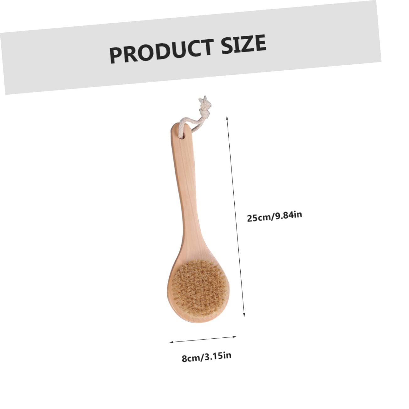 OATIPHO 2Pcs Long Handle Bath Brush Exfoliating Shower Scrubber with Soft Bristles for Deep Cleansing Comfortable Massage Brush for Easy to Dry Design