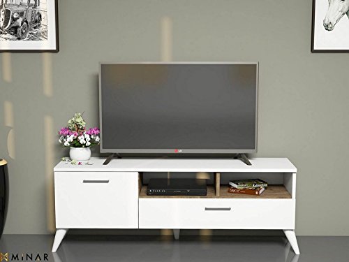 Bravo Sinba Tv Unit, White - 48 Cm X 120 Cm X 32 Cm