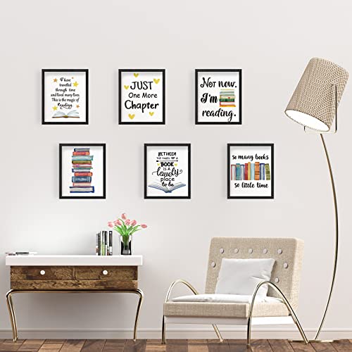 INFUNLY Reading Wall Art Prints Motivational Set of 6 Inspirational 8 x 1 Unframed for the Office Poster Readers Book Lovers Bookworm Library and Study Home - Image 4