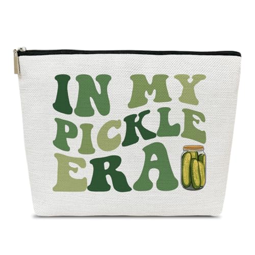 Funny Pickle Gifts for Pickle Lovers, Cool Gifts for Best Friends, Makeup Travel Toiletry Bag, Thank You Present for Women, Birthday Present for Sister, Teen, Bestie, Daughter, Niece, Bff