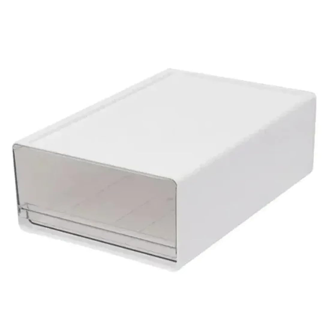 Hndhbfgrt Desktop Transparent Storage Box with Drawer Document Storage Sundries Holder Stationery Stackable Desktop