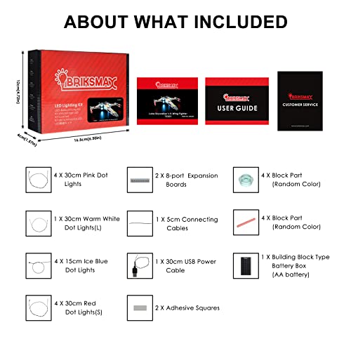 BRIKSMAX Led Lighting Kit for LEGO-75301 Luke Skywalker's X-Wing Fighter - Compatible with Lego Star wars Building Blocks Model- Not Include Lego Set - Image 8