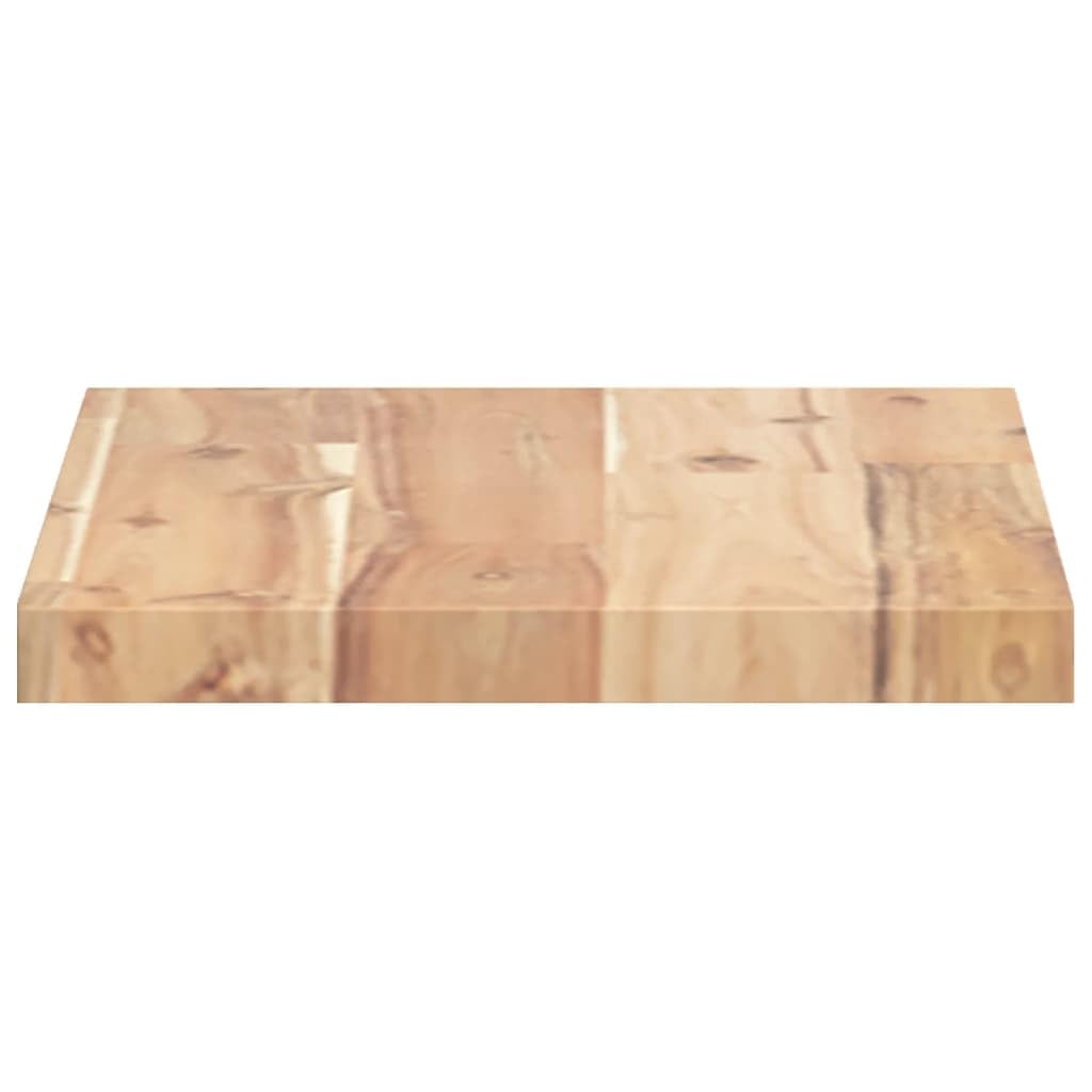 Schweberegal 2er Set 40 x 20 x 2 cm Massiv Akazie unbehandelt Modernes Wandboard als Bücherregal Gewürzregal Badregal platzsparende Wandablage für Wohnzimmer Küche Badezimmer