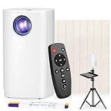Pllieay Tufting Making Kit, Includes Mini Projector with Tripod and Tray, Tufting Cloth, Marker Pens, Portable 1080P Projector for Tufting, Compatible with TF, USB, Laptop, Ios and Android Phone