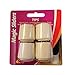 Magic Sliders 5955091 Rubber Round Leg Tip44; White - 1.13 in. - Pack of 4