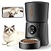 Faroro Comedero Gato Automático WiFi, 1080P HD Cámara con Visión Nocturna, 4L Alimentador para Perros/Gatos con Audio 2Vías, App Control, Cámara Ajustable, Sensor Anti-Bloqueo y Alimentación Dual