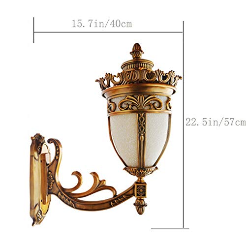 Lumière murale extérieure antique en bronze avec détecteur