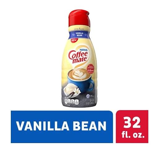 Liquid Coffee Creamer Bundle. Includes Two (2) 32Fl Oz Bottles Of Coffee-Mate Liquid Coffee Creamer, Smooth And Creamy Plus One Authentic Curecor Collective Sticker! (Vanilla Bean) #TOP1