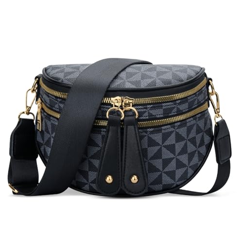 Image of KKXIU Crossbody Sling Bag for Women Trendy Fanny Pack Vegan Leather Chest Bag | Trendy