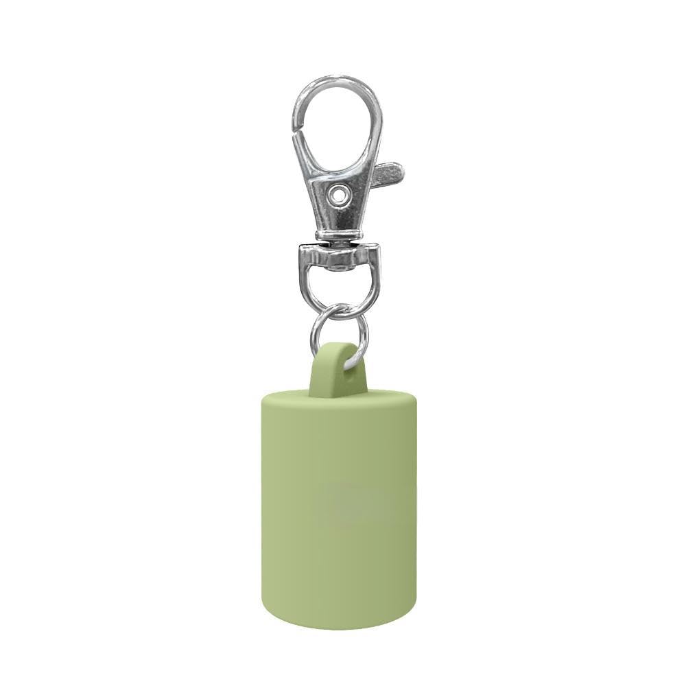 Permanent Green Elastomer Lip Ointment Keychain Owner For Everyday Use Travel Rudiments Elastomer Keychain Clip