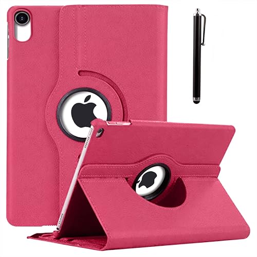 Image of ProElite Cover for Apple iPad (A16) 11th /10th Gen (2025 /2022) Case Cover, 360 Rotatable Smart Flip Case Cover for Apple iPad 11th /10th Generation 2025 /2022 with Stylus Pen, Hot Pink