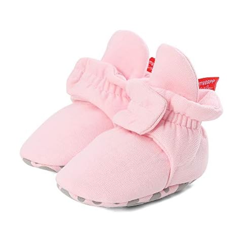 LACOFIA Baby Girls Pink Anti-Slip Booties Cover