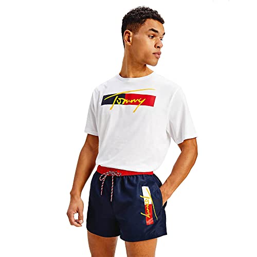 Tommy Hilfiger Herren Kurzer Kordelzug Badehose, Wüstenhimmel, L/XL