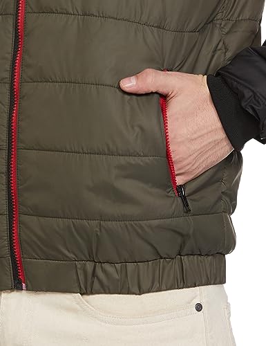 Image of The Indian Garage Co Green Slim Fit Long Sleeve Solid Zipper Jacket