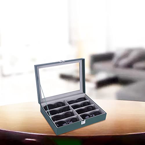 Image of AUTOARK Leather 8 Piece Eyeglasses Storage and Sunglass Glasses Display Case Organizer