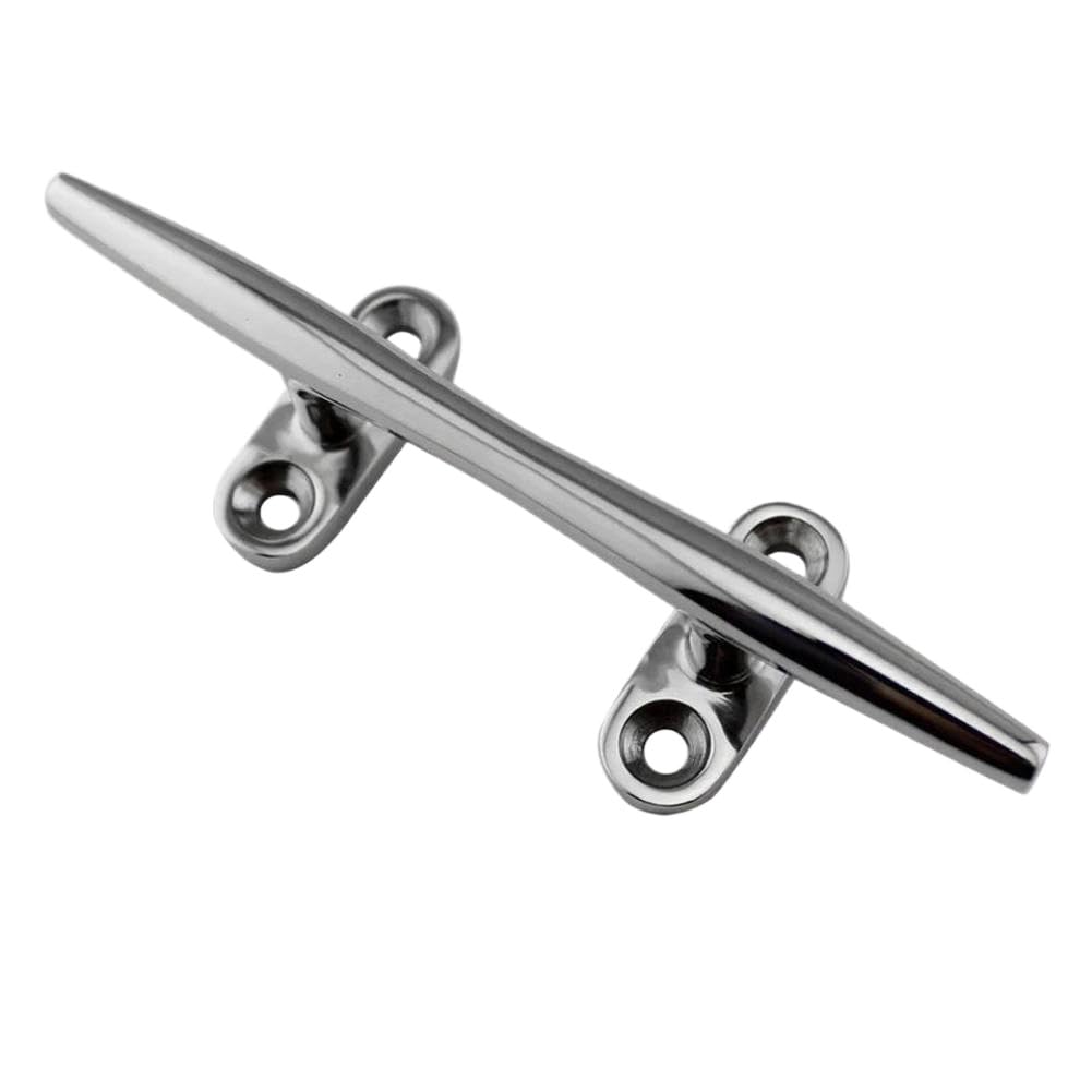 4 Pezzi Bitta in Acciaio Inox da 5 Pollici Base Piatta Cava Lucidata per Imbarcazioni Yacht Kayak