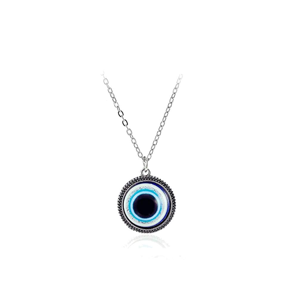 RUIZHEN Turkish Crystal Evil Eyes Pendant Necklace for Womens Jewelry Gold Color Clavicle Chains Necklaces